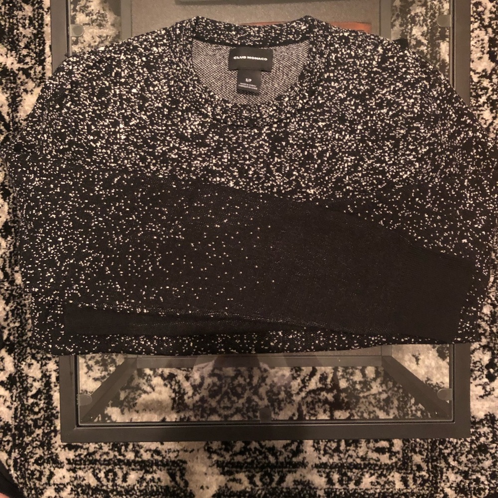 Club Monaco Splatter Crew Sweater